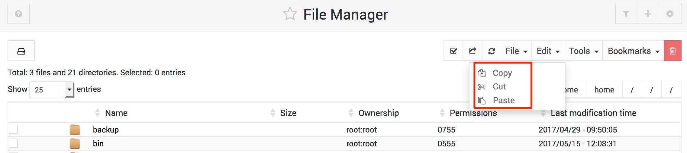 webmin file manager 3