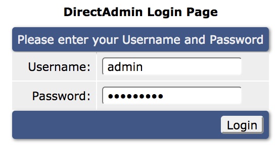 đăng nhập direct admin