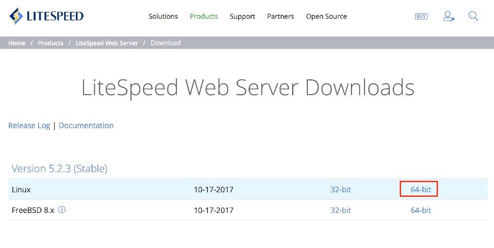 litespeed web server download package