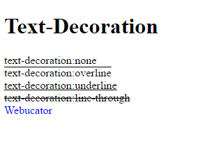 text-decoration css