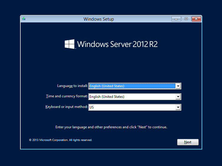 cài đặt windows server 2012 - 1