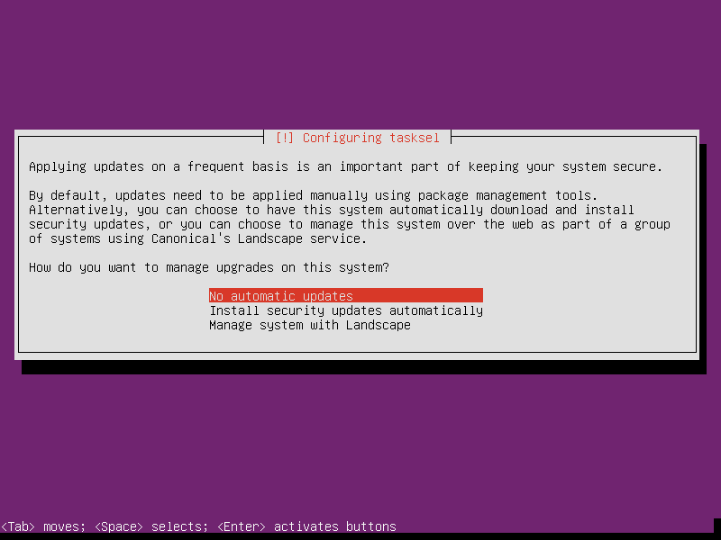 cấu hình cập nhật os ubuntu server