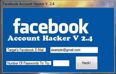 ví dụ phần mềm hack tài khoản facebook