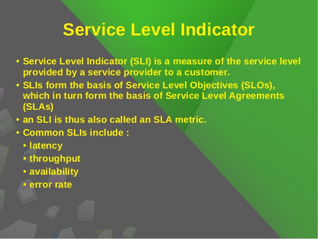 Service-Level Indicator (SLI) - Chỉ báo cấp độ dịch vụ